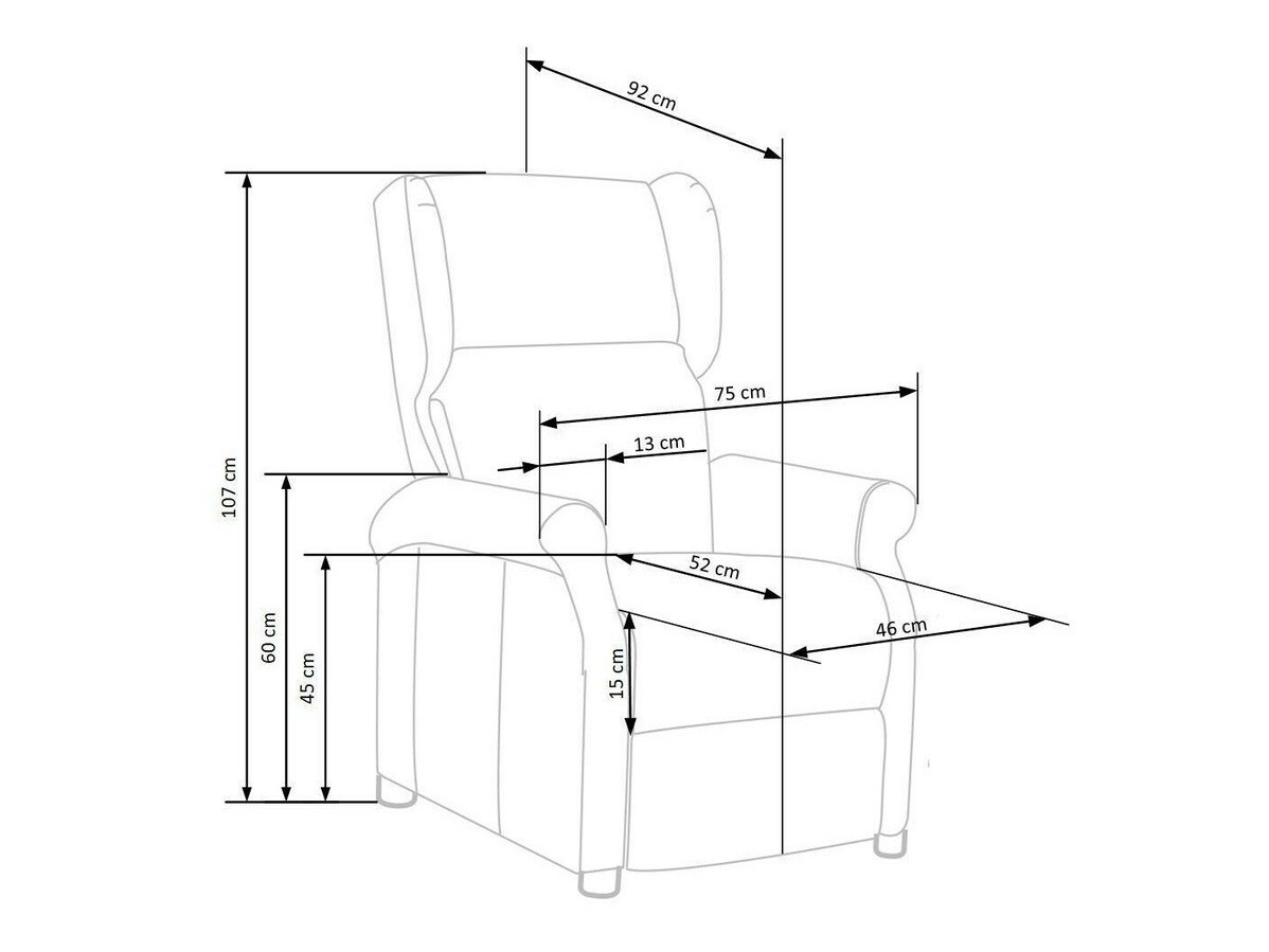 Fauteuil inclinable Houston 878 (Gris)