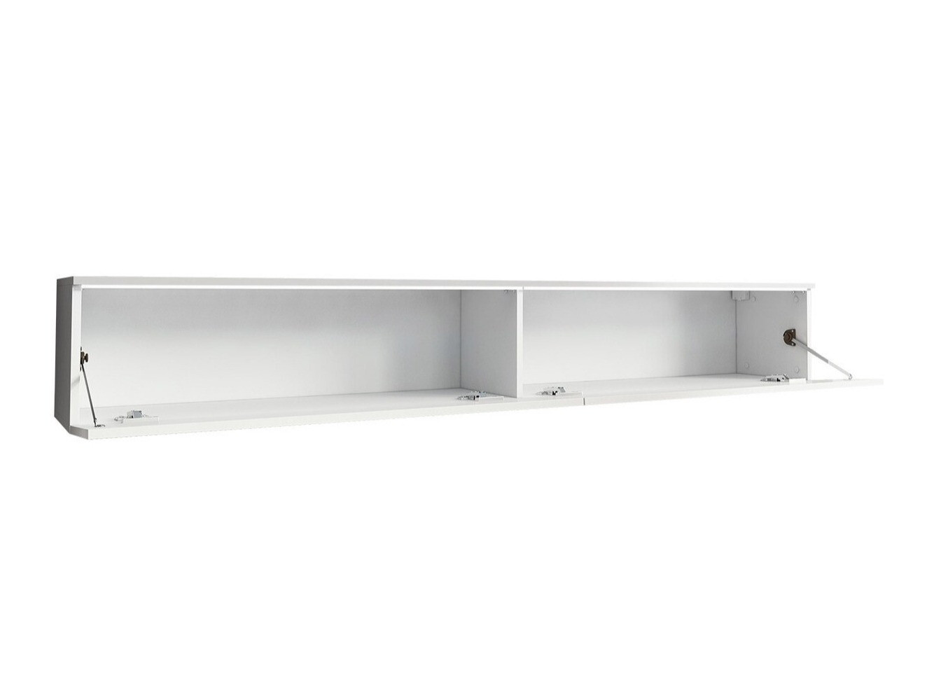 Meuble TV Scientia I (Blanc + Blanc brillant)