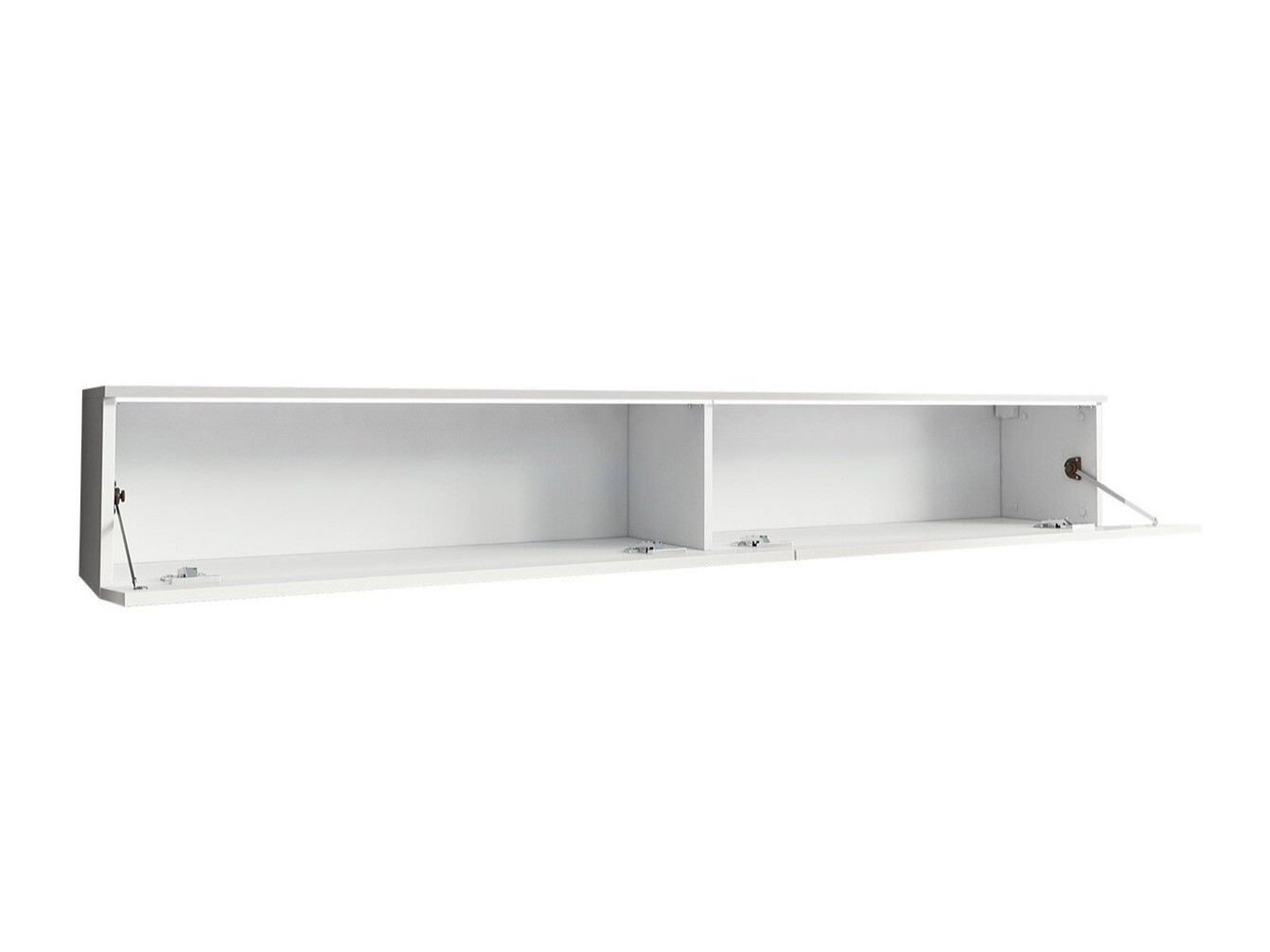 Meuble TV Scientia I (Blanc + Gris brillant)