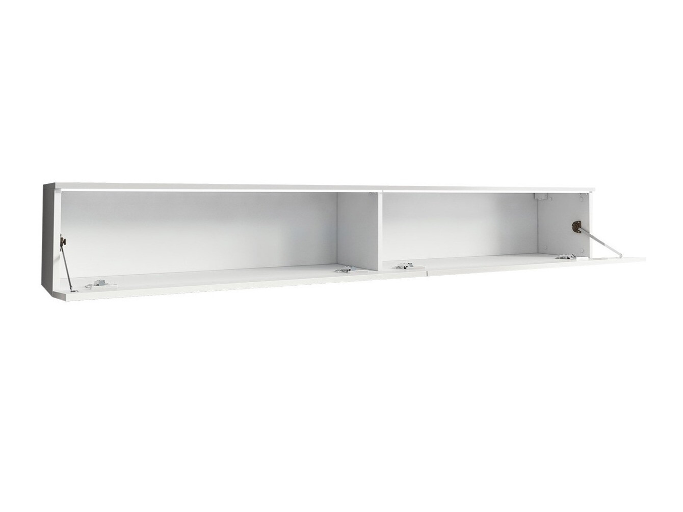 Meuble TV Scientia I (Blanc + Gris brillant)