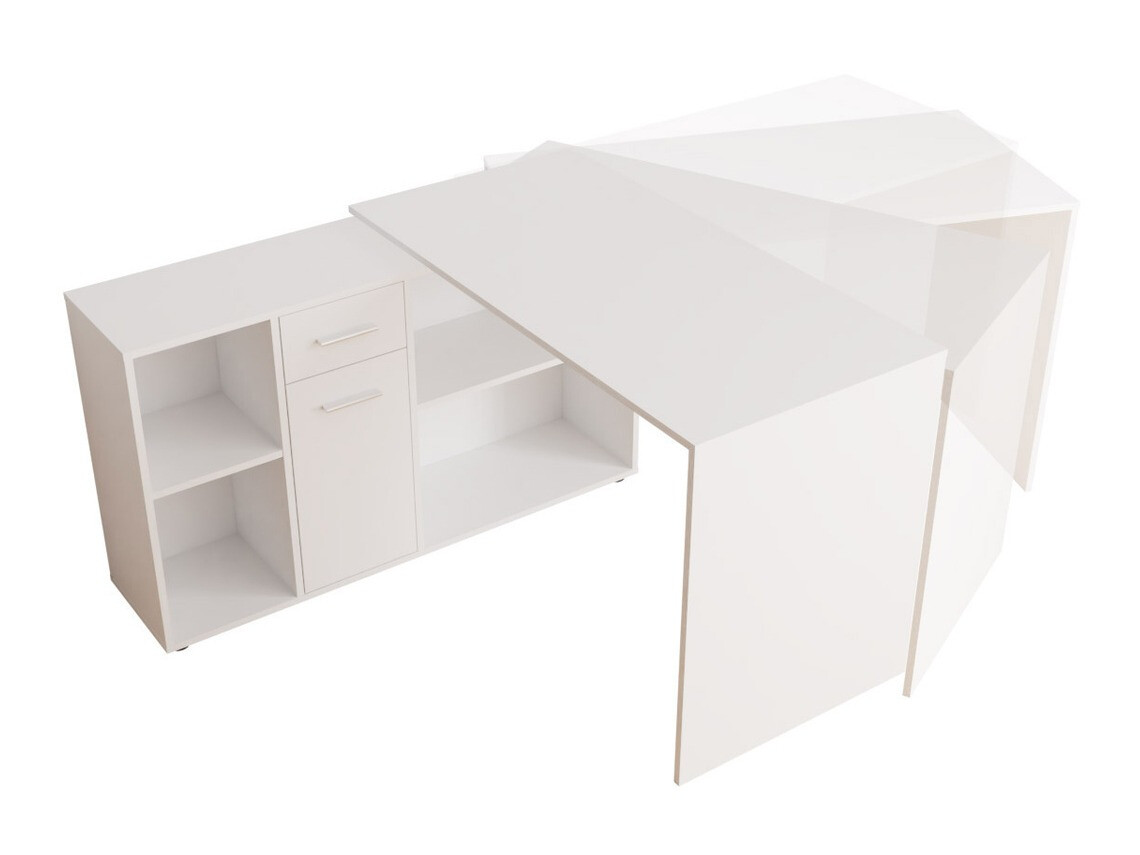 Bureau d'angle Bristol 122 (Béton + Blanc)
