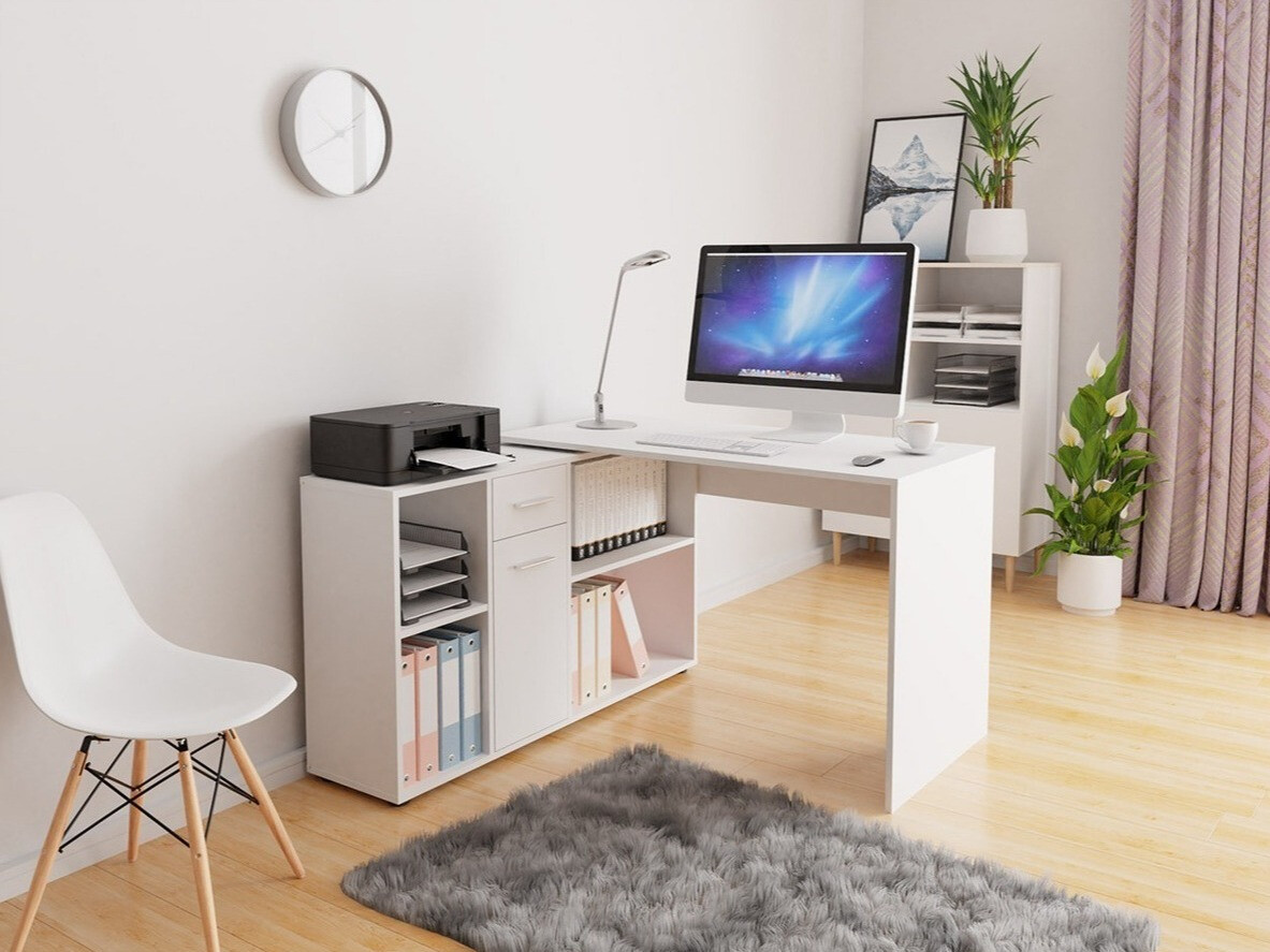 Bureau d'angle Bristol 122 (Blanc)