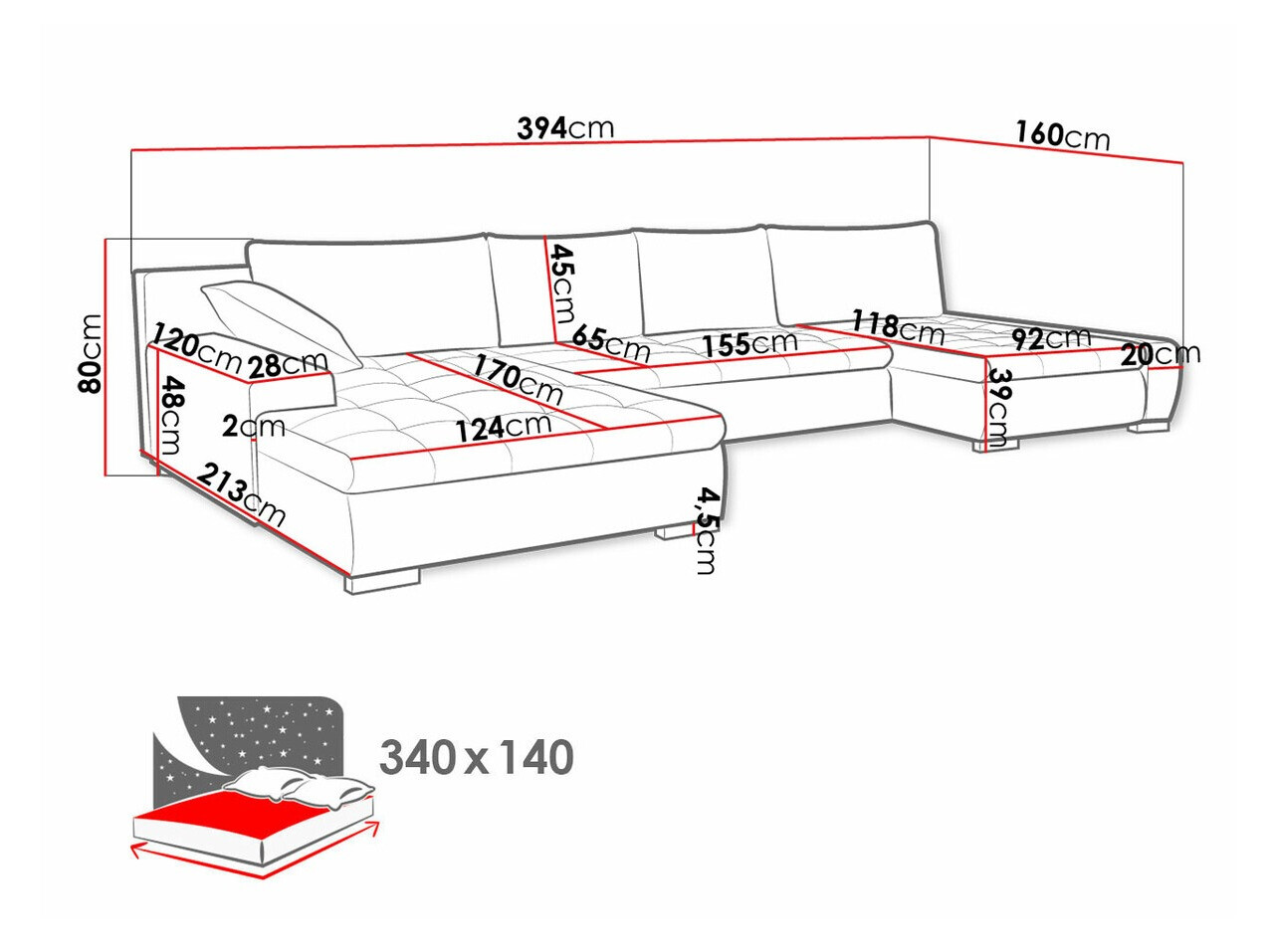 Canapé d'angle Comfivo 248 (Tessero 14 + Modello 03)