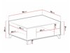 Table basse Omaha S113 (Noir + Chêne clair)