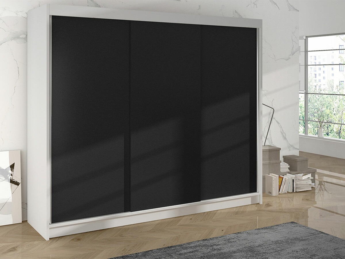 Armoire Closico Durion II (Blanc + Noir)