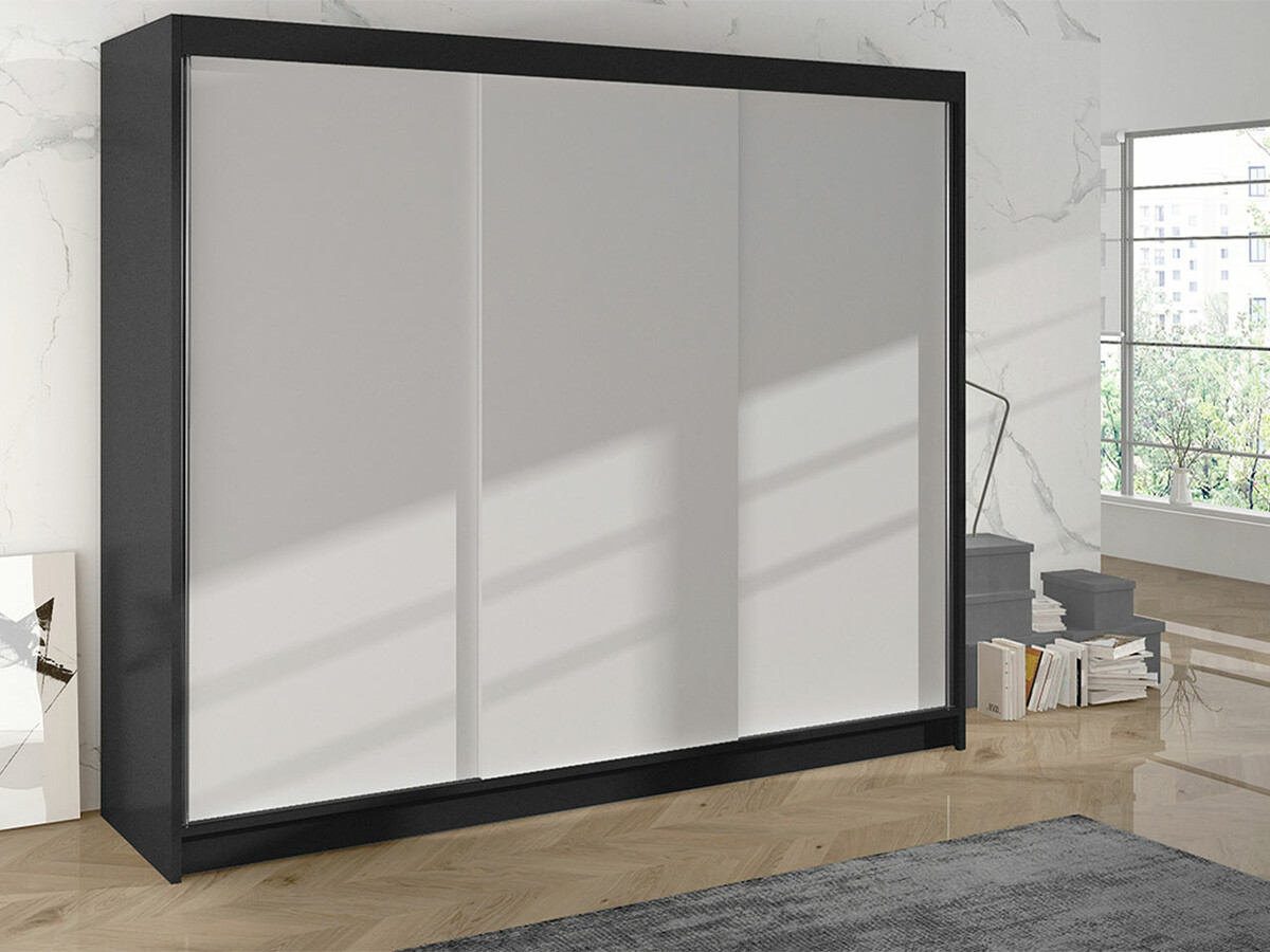 Armoire Closico Durion II (Noir + Blanc)