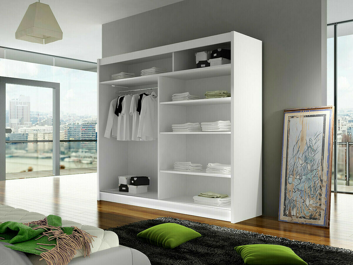 Armoire Closico Cavaris V (Blanc + Noir)