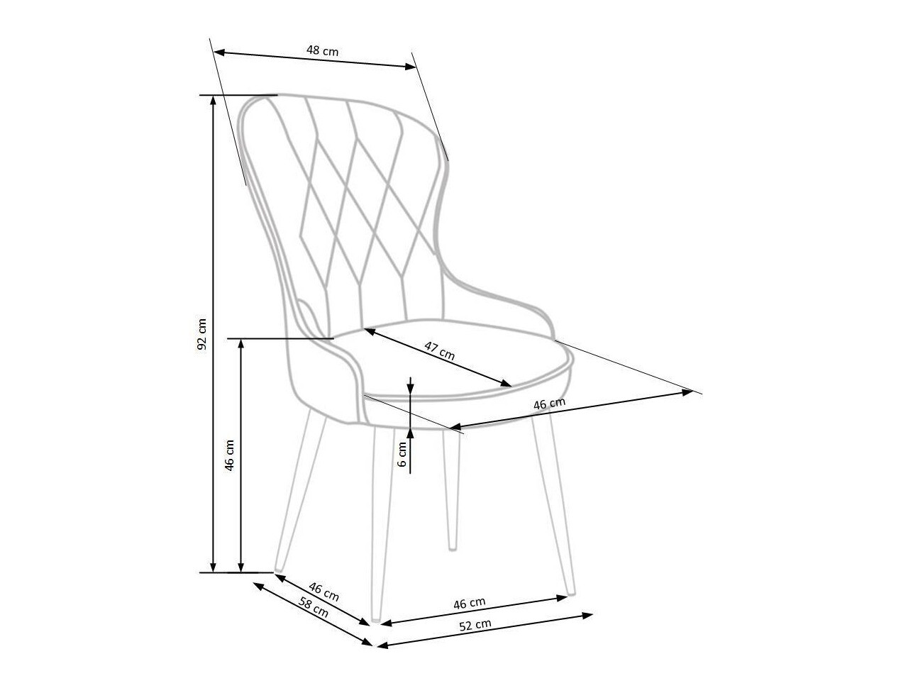Chaise Houston 734 (Vert foncé)
