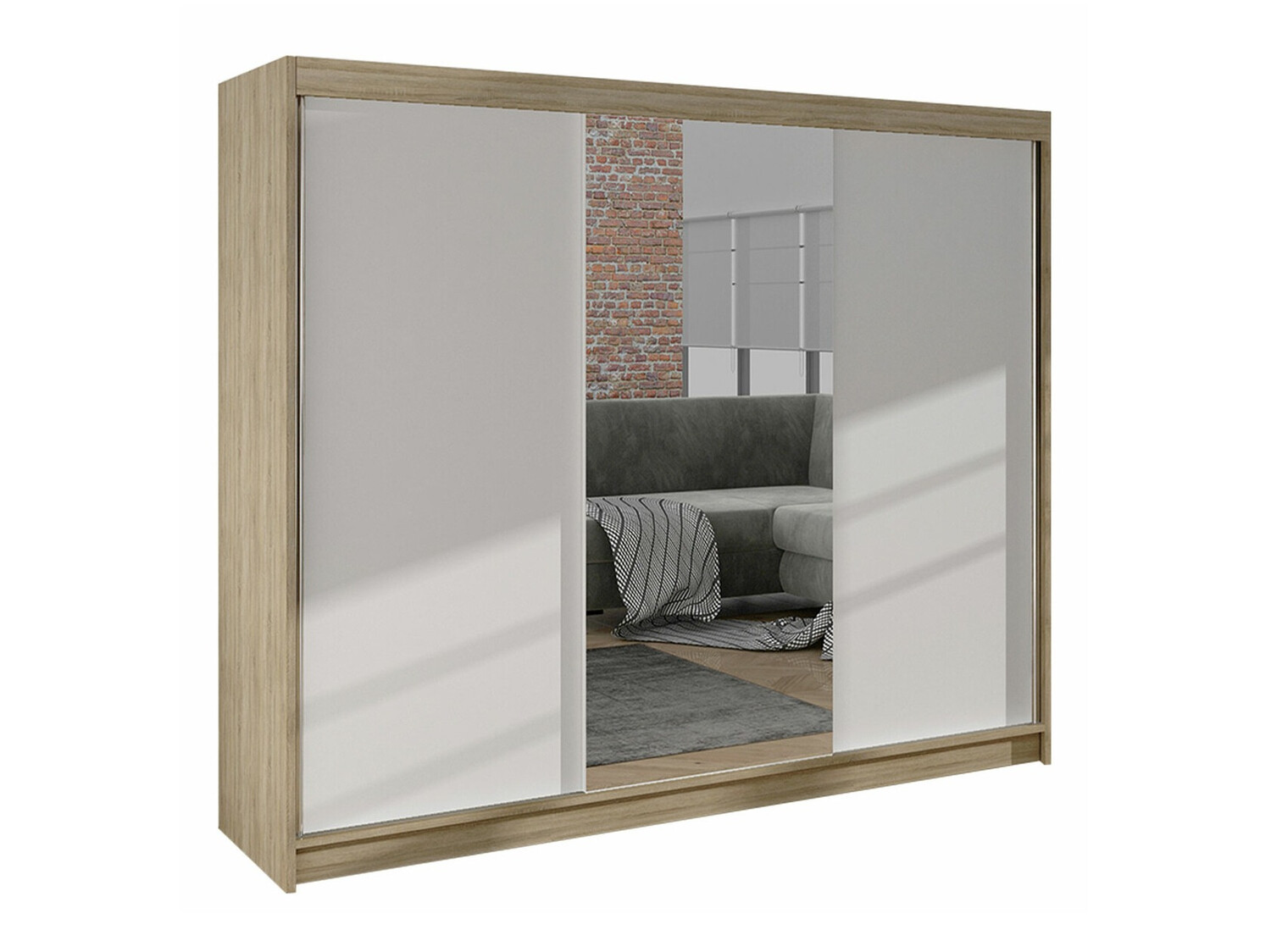 Armoire Closico Durion I (Sonoma chêne + Blanc)