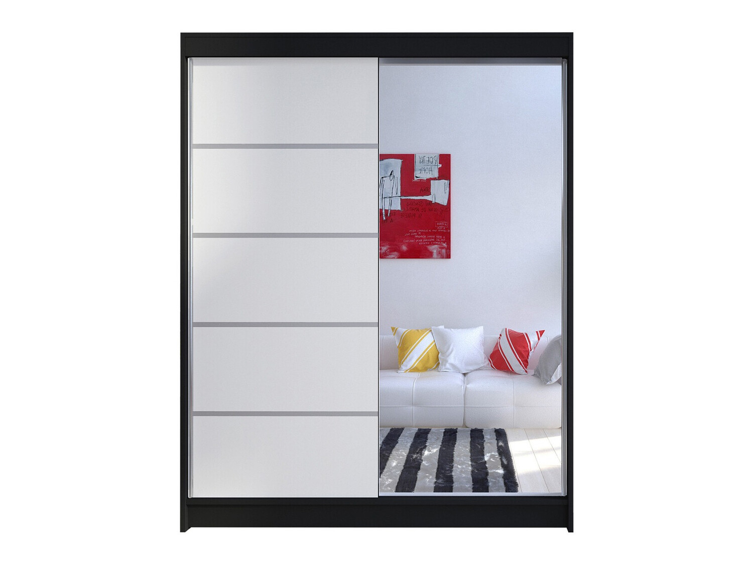 Armoire Closico Vastor III (Noir + Blanc)