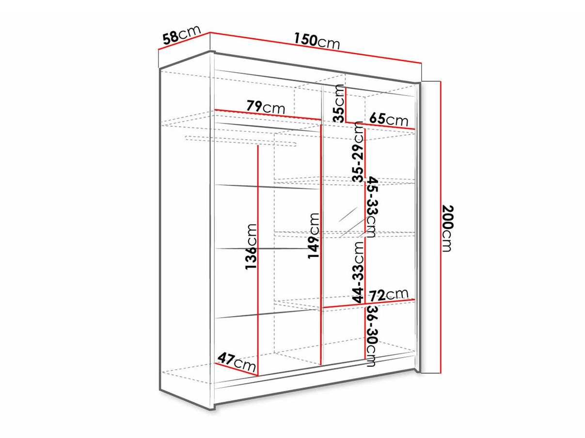 Armoire Closico Vastor III (Sonoma chêne)