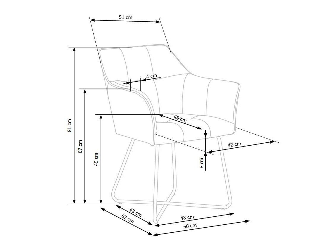 Chaise Houston 834 (Gris foncé)
