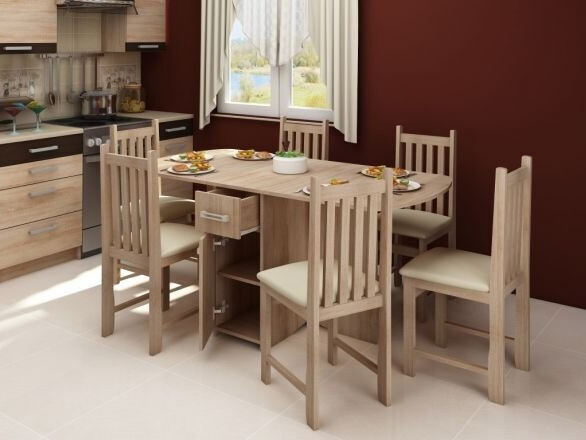 Table pliante Gilroy 105 (Sonoma chêne)