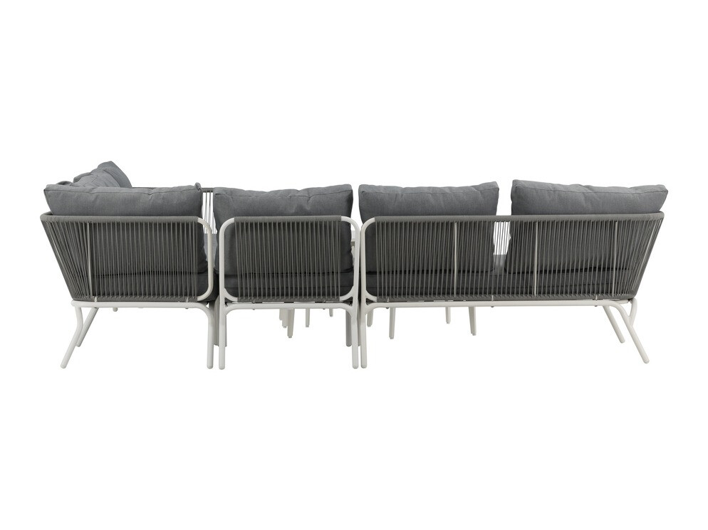 Ensemble de mobilier de jardin Dallas 1084 (Gris + Blanc)