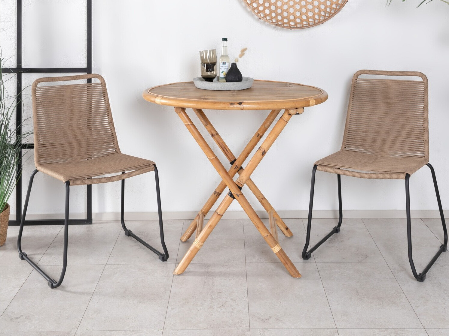Ensemble de balcon Dallas 2181 (Brun clair + Noir)
