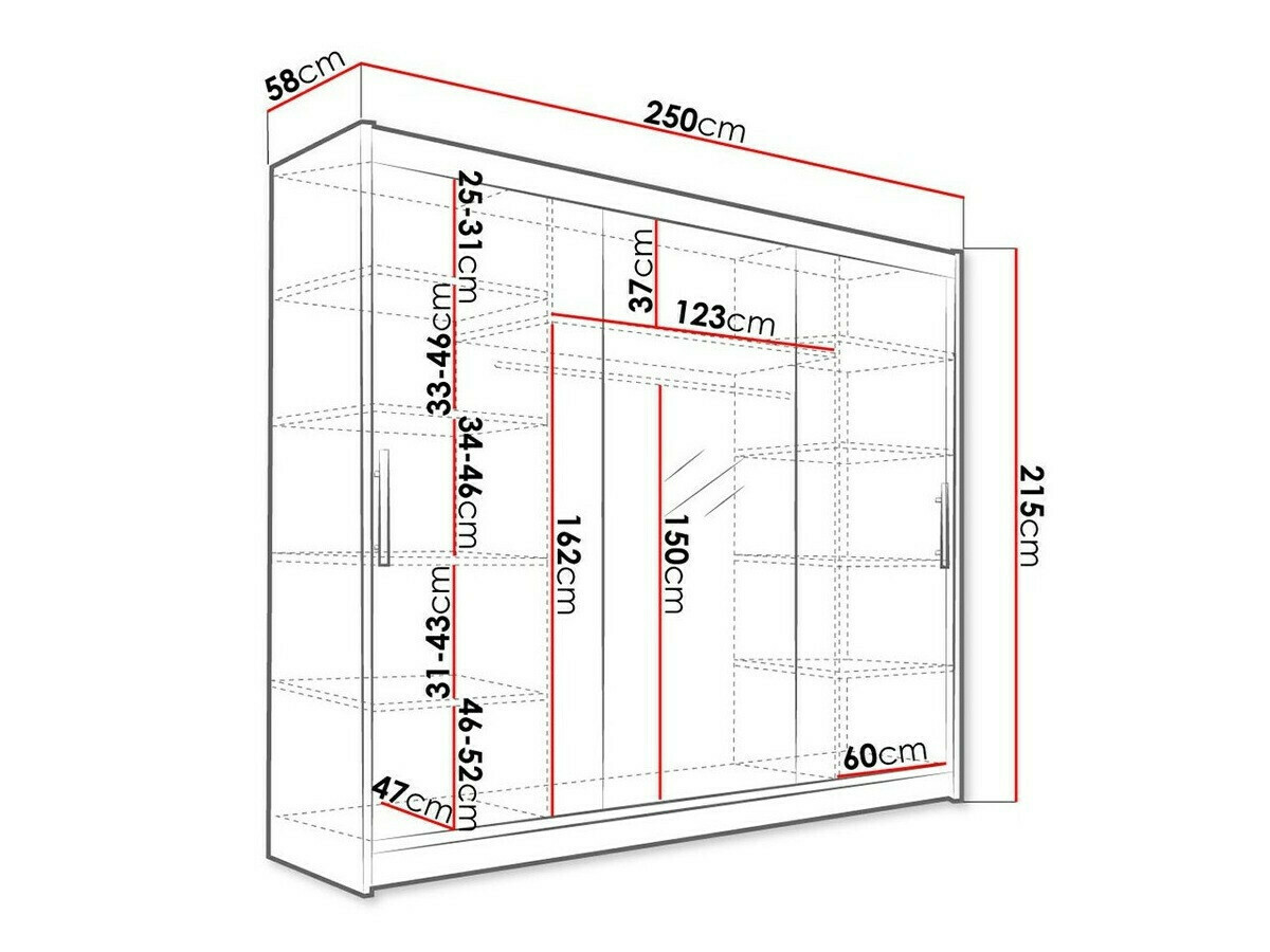 Armoire Closico 122 (Chêne foncé)