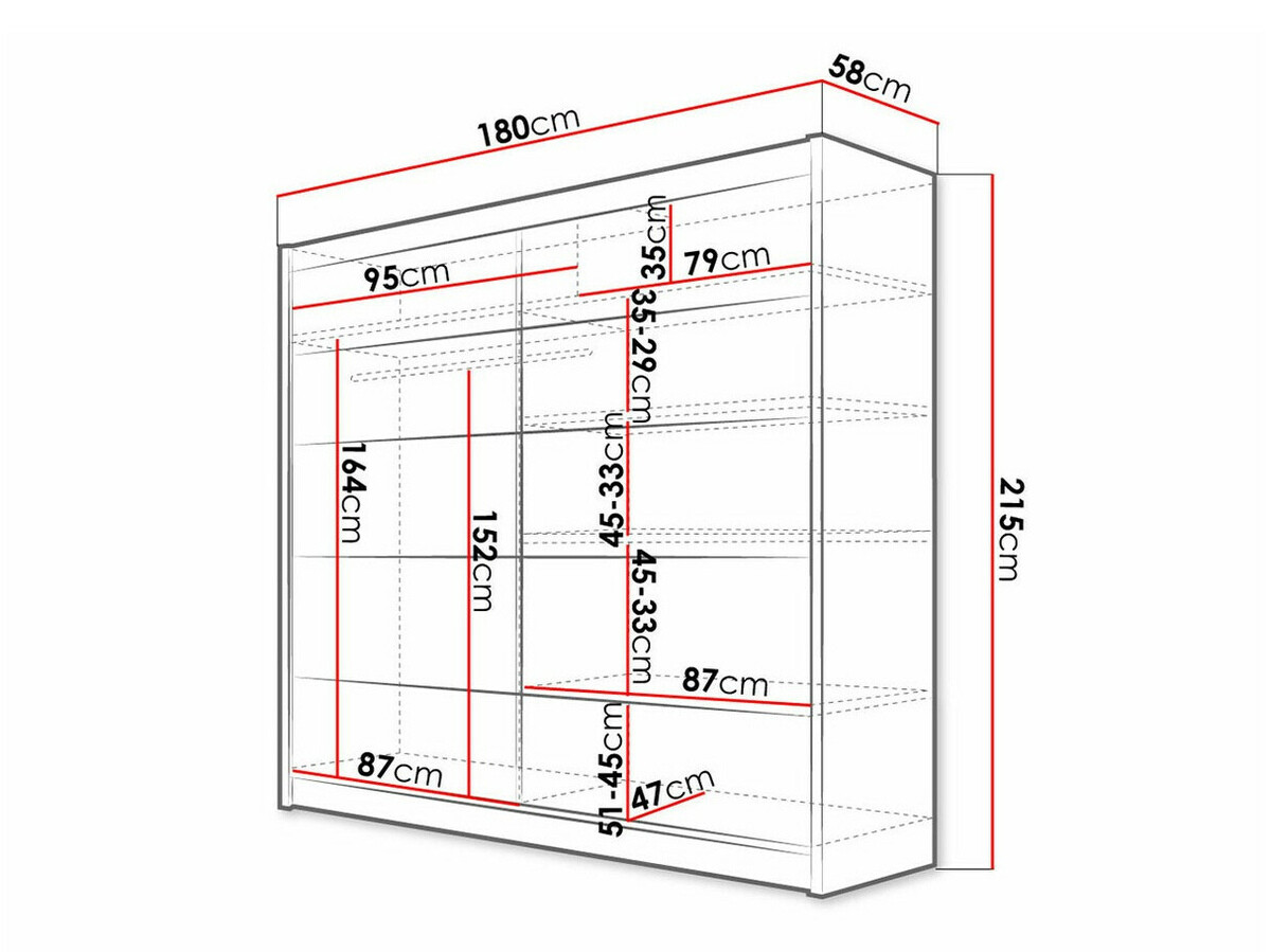 Armoire Closico 153 (Blanc + Sonoma chêne)