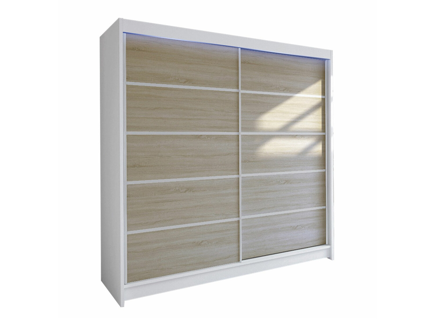 Armoire Closico Cavaris IV (Blanc + Sonoma chêne)