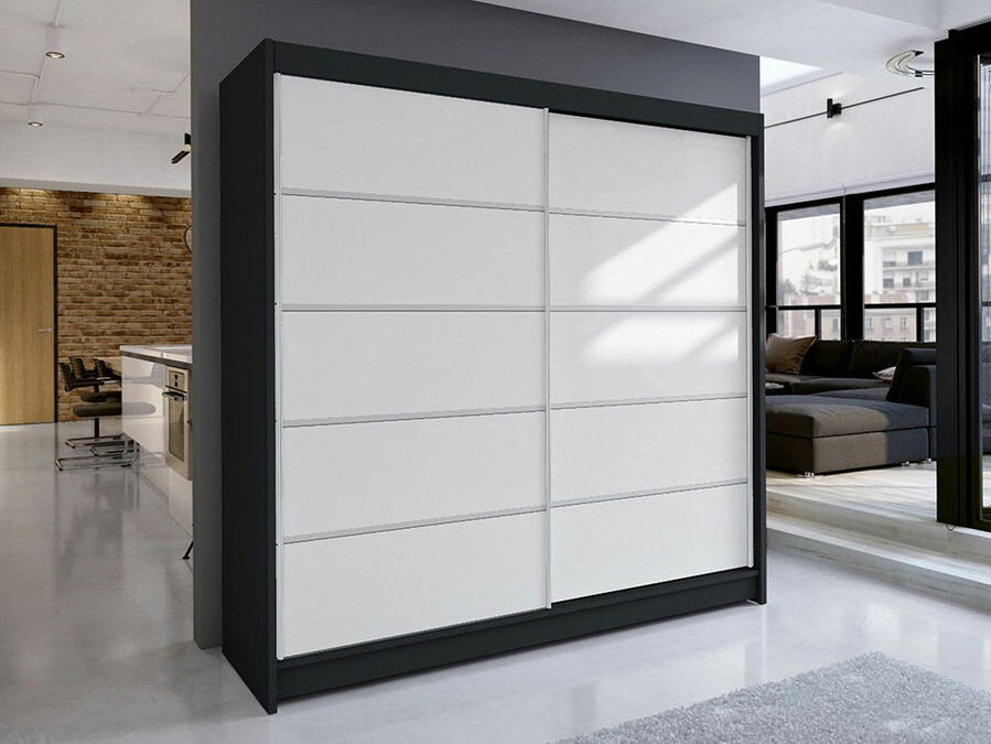 Armoire Closico Cavaris IV (Noir + Blanc)
