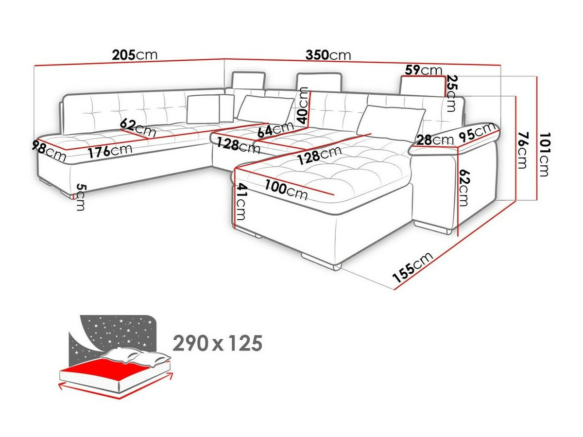 Canapé d'angle Comfivo 127 (Droit)