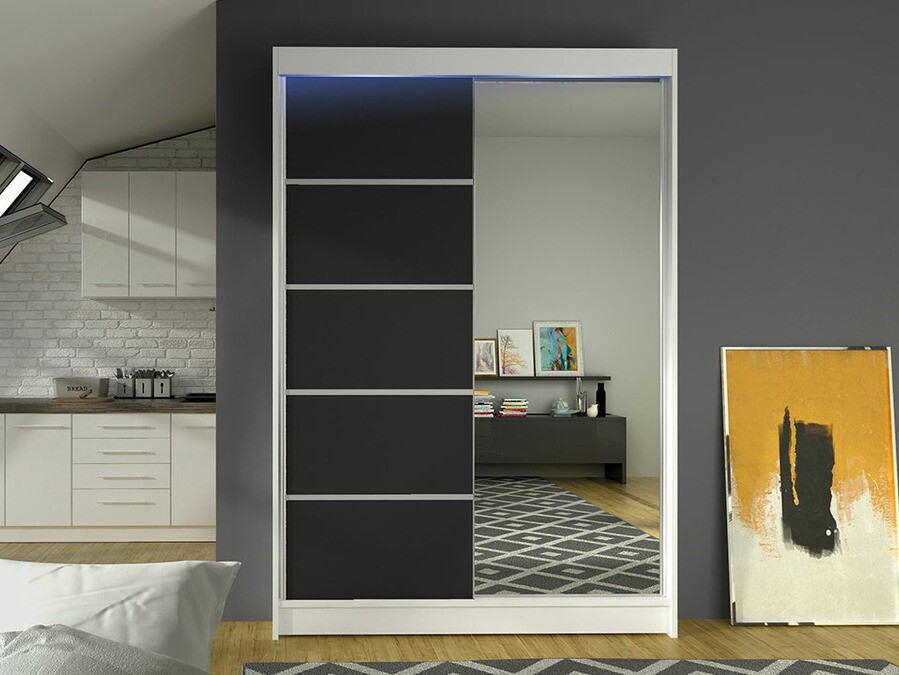 Armoire Closico Salvor III (Blanc + Noir)
