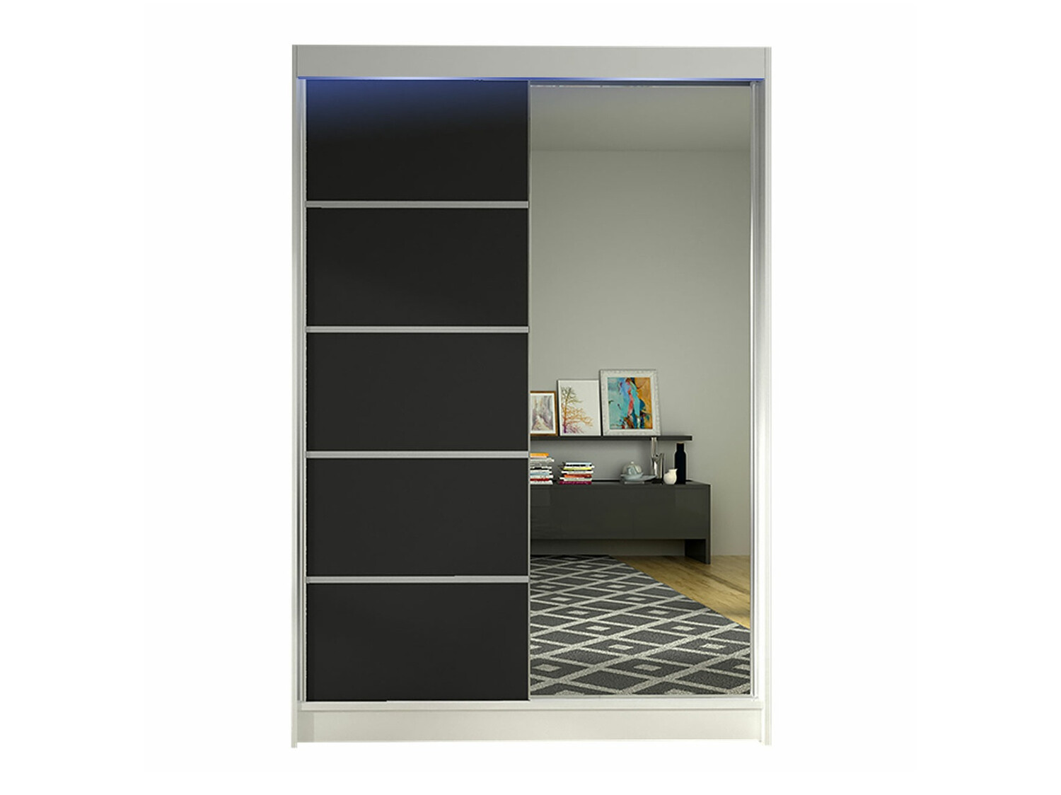Armoire Closico Salvor III (Blanc + Noir)