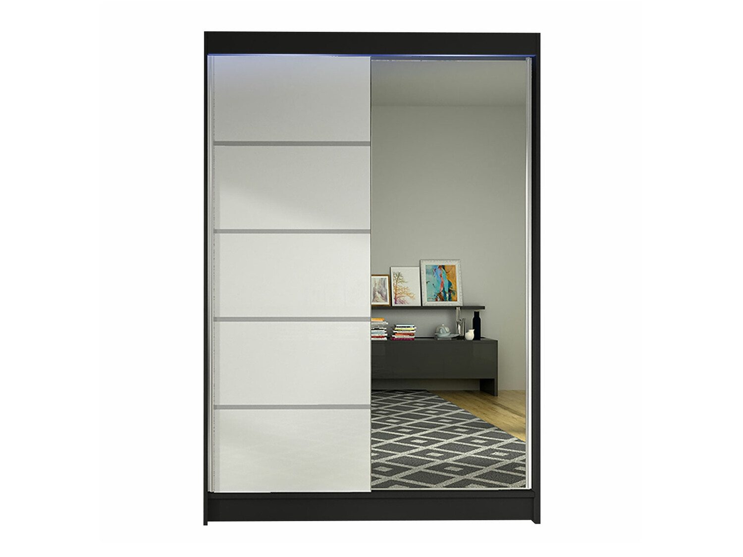 Armoire Closico Salvor III (Noir + Blanc)
