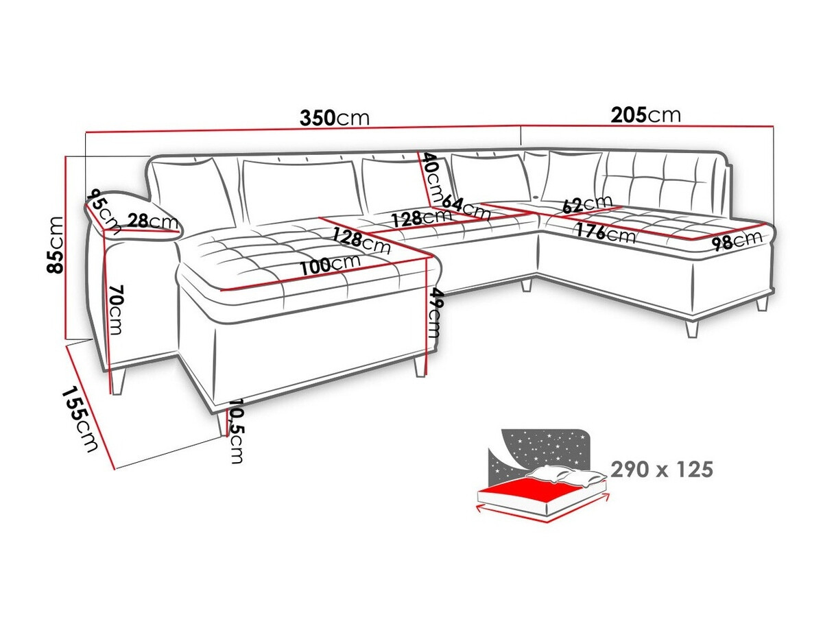 Canapé d'angle Comfivo 293 (Zetta 295 + Zetta 291)