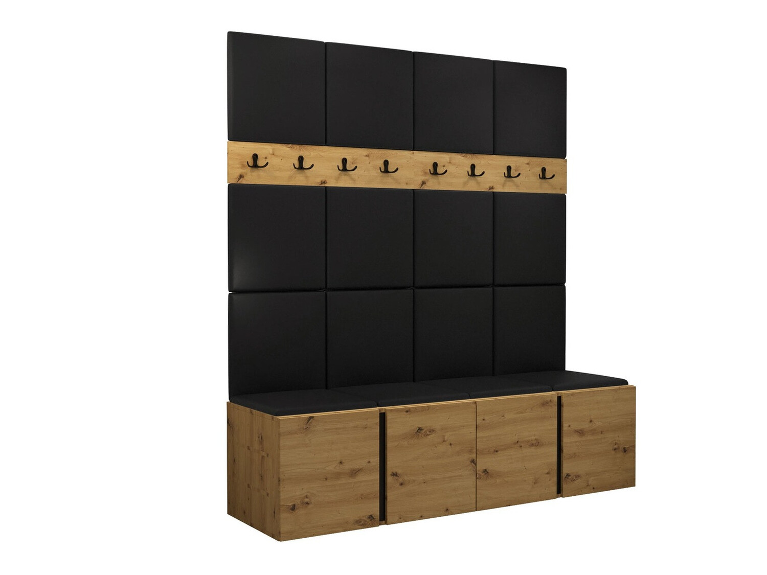 Meuble d'entrée Pinis V (Faux cuir Soft 011)