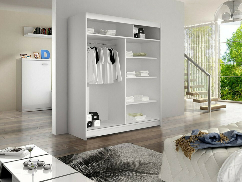 Armoire Closico Vastor V (Blanc + Sonoma chêne)