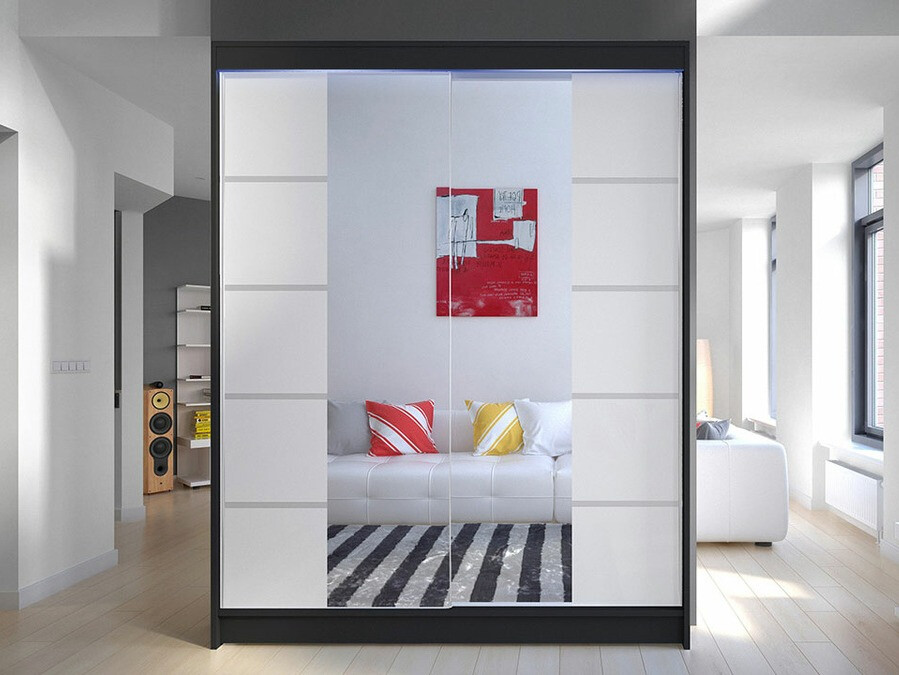 Armoire Closico Vastor V (Noir + Blanc)