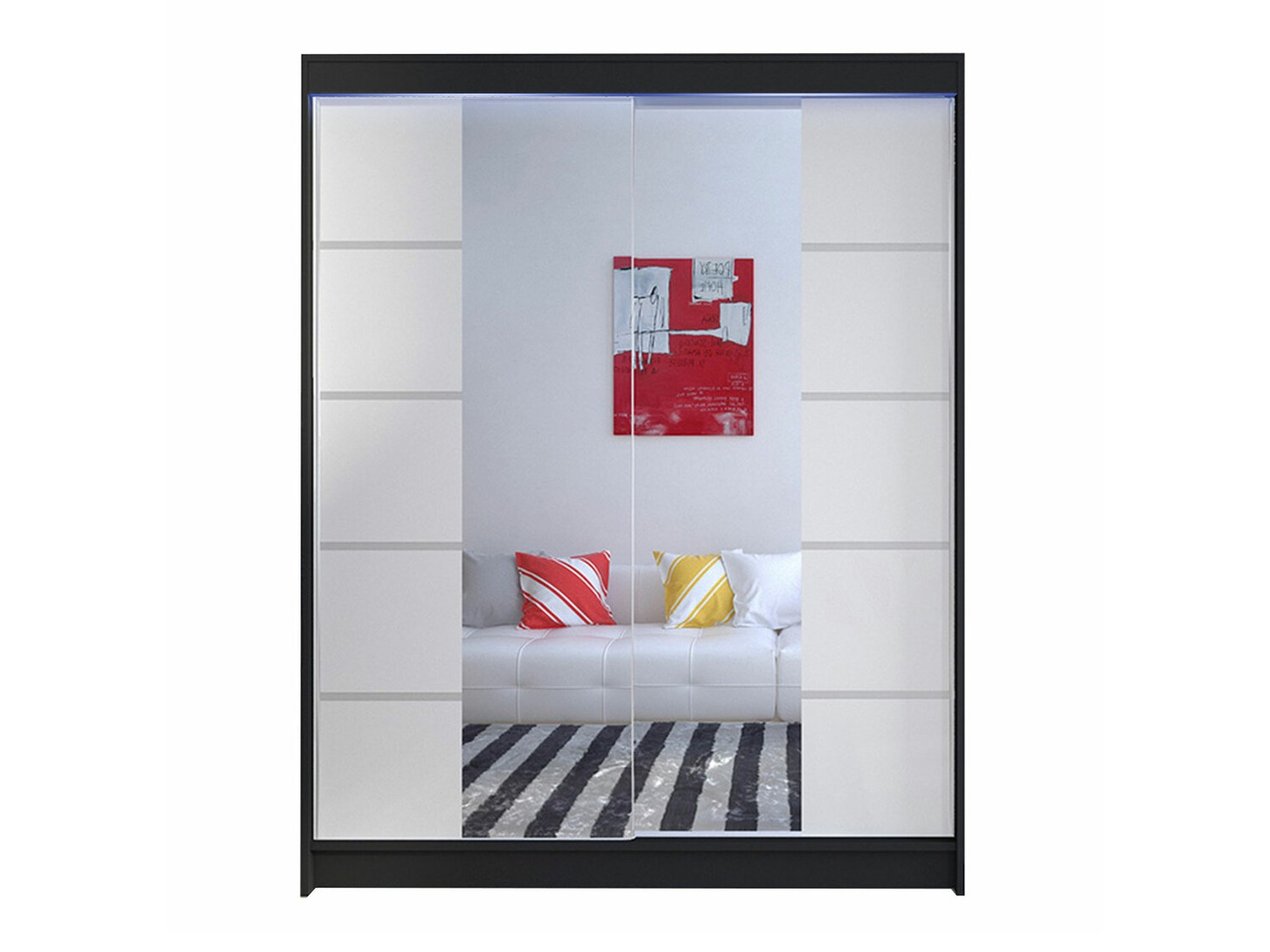 Armoire Closico Vastor V (Noir + Blanc)