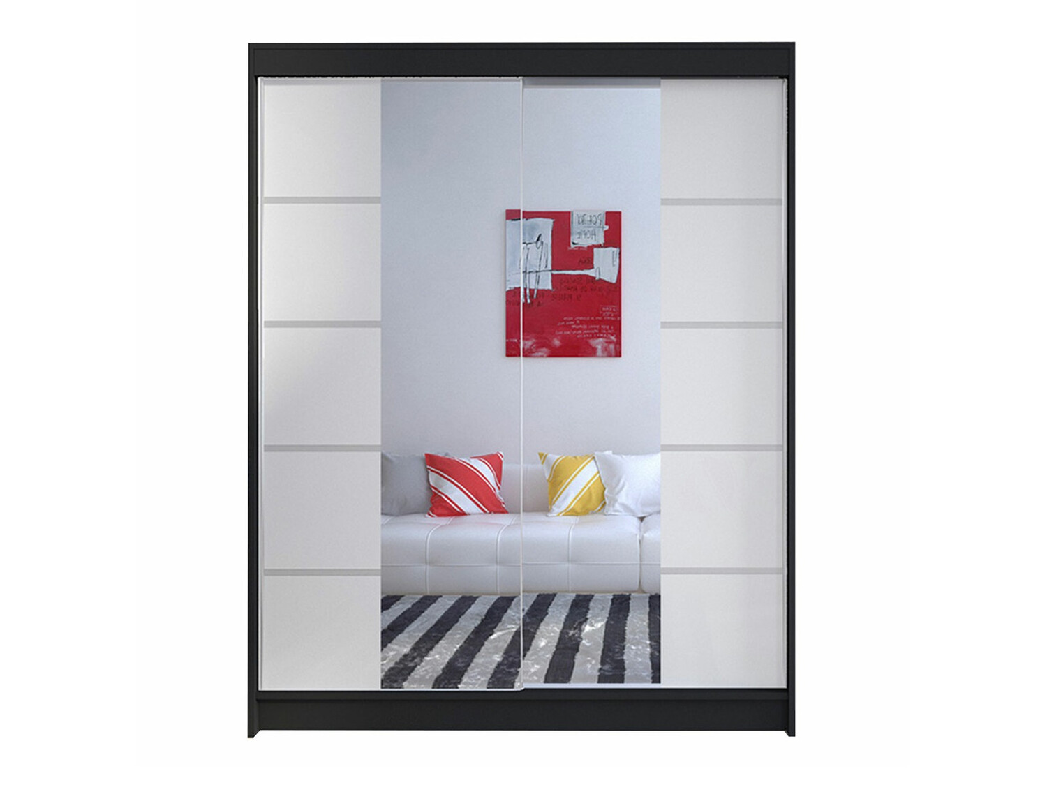 Armoire Closico Vastor V (Noir + Blanc)