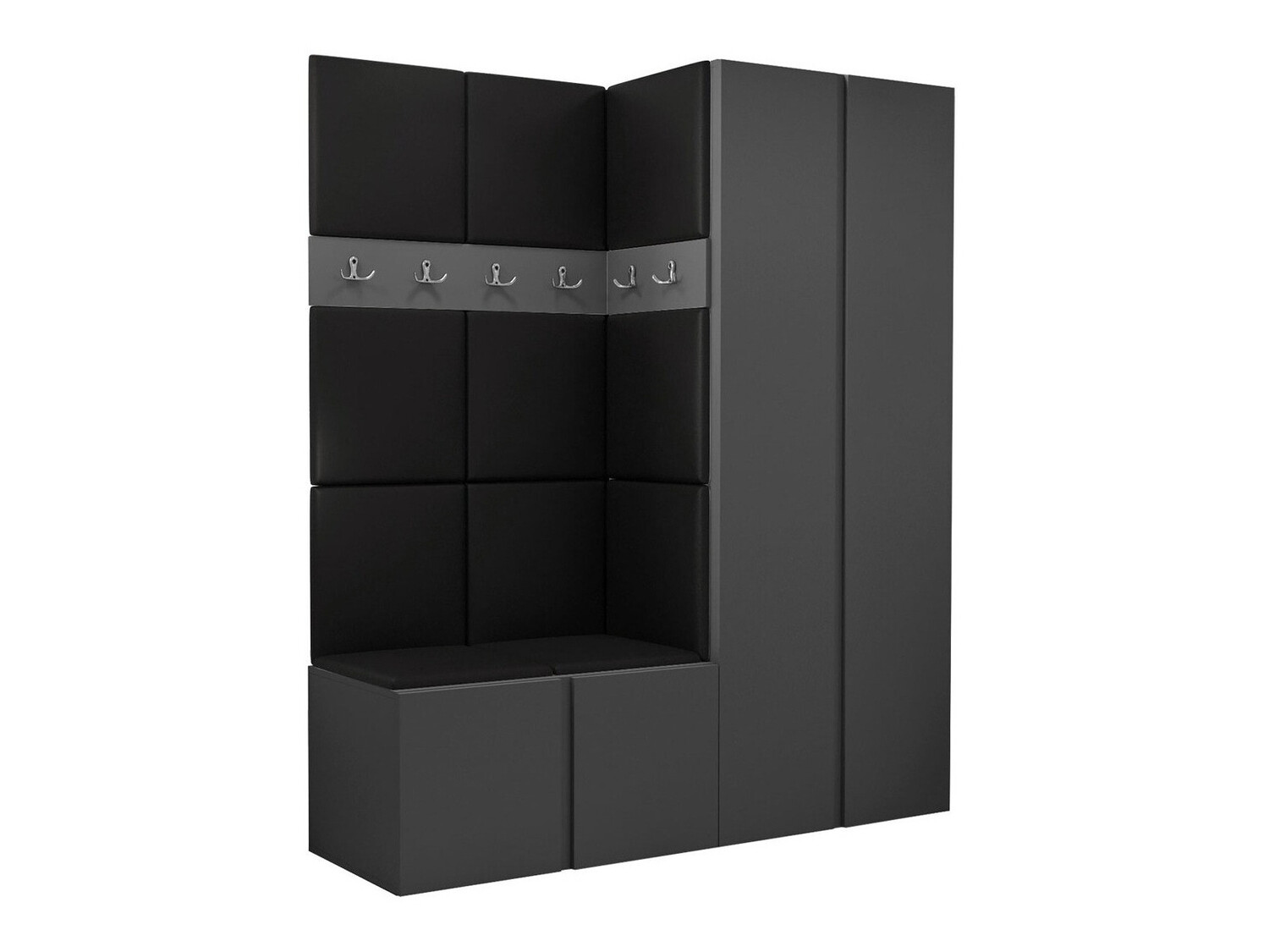 Meuble d'entrée Pinis III (Faux cuir Soft 011)