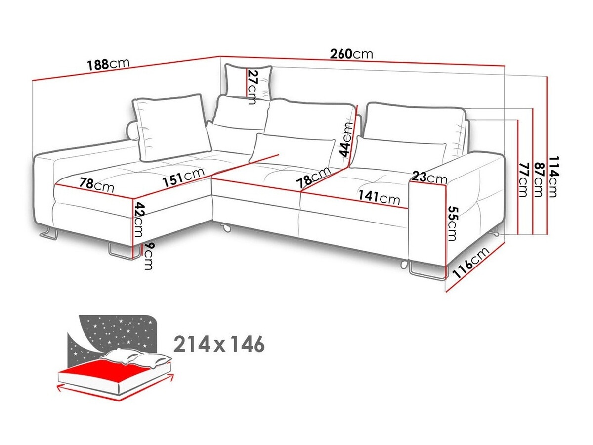 Canapé d'angle Lincoln 103 (Sofia 11)