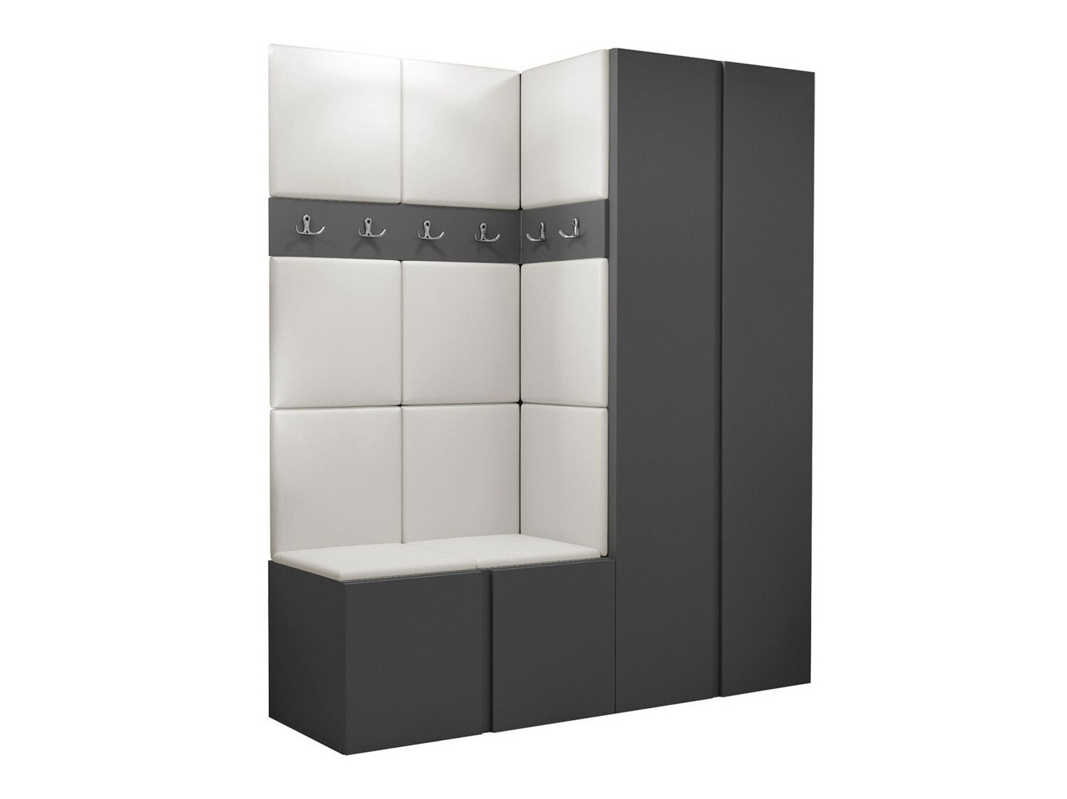 Meuble d'entrée Pinis III (Faux cuir Soft 017)
