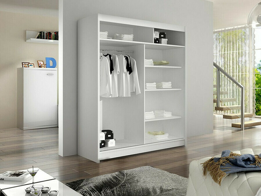 Armoire Closico 147 (Blanc + Noir)