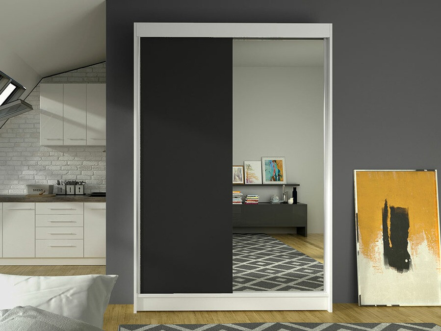Armoire Closico Salvor I (Blanc + Noir)