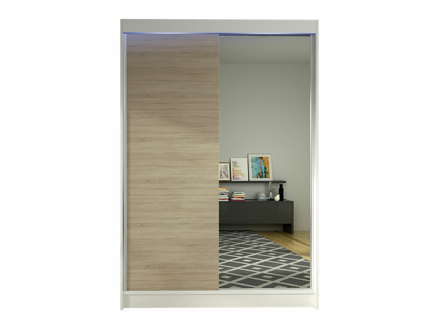 Armoire Closico Salvor I (Blanc + Sonoma chêne)
