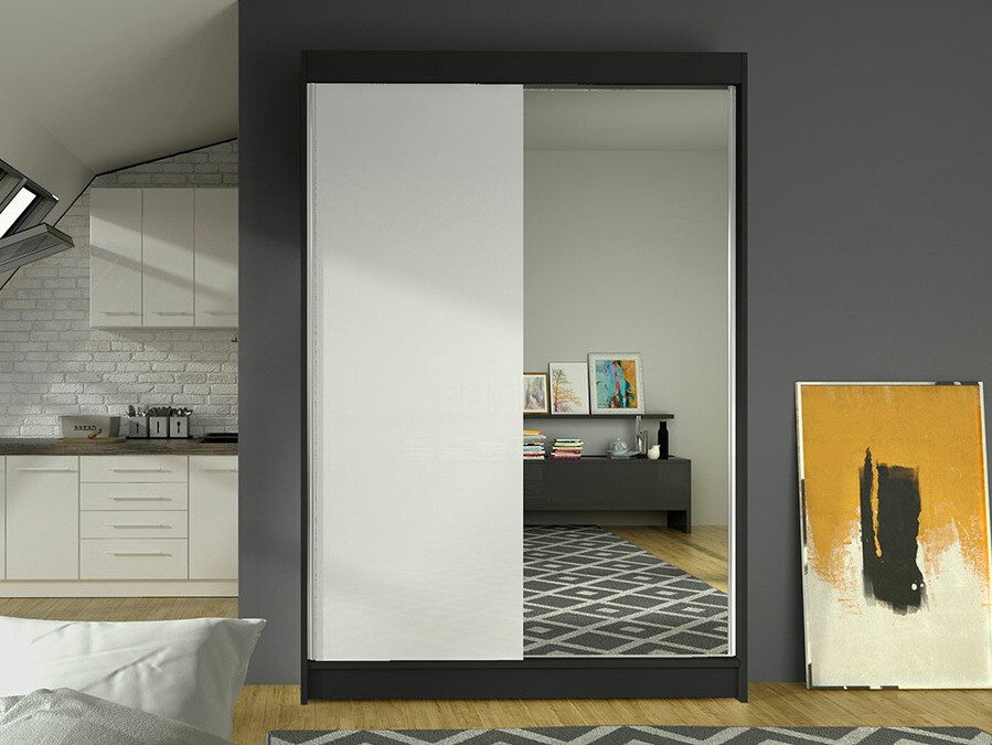 Armoire Closico Salvor I (Noir + Blanc)