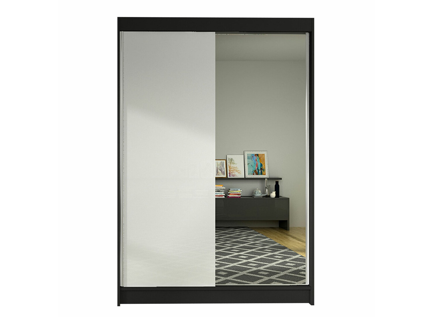 Armoire Closico Salvor I (Noir + Blanc)