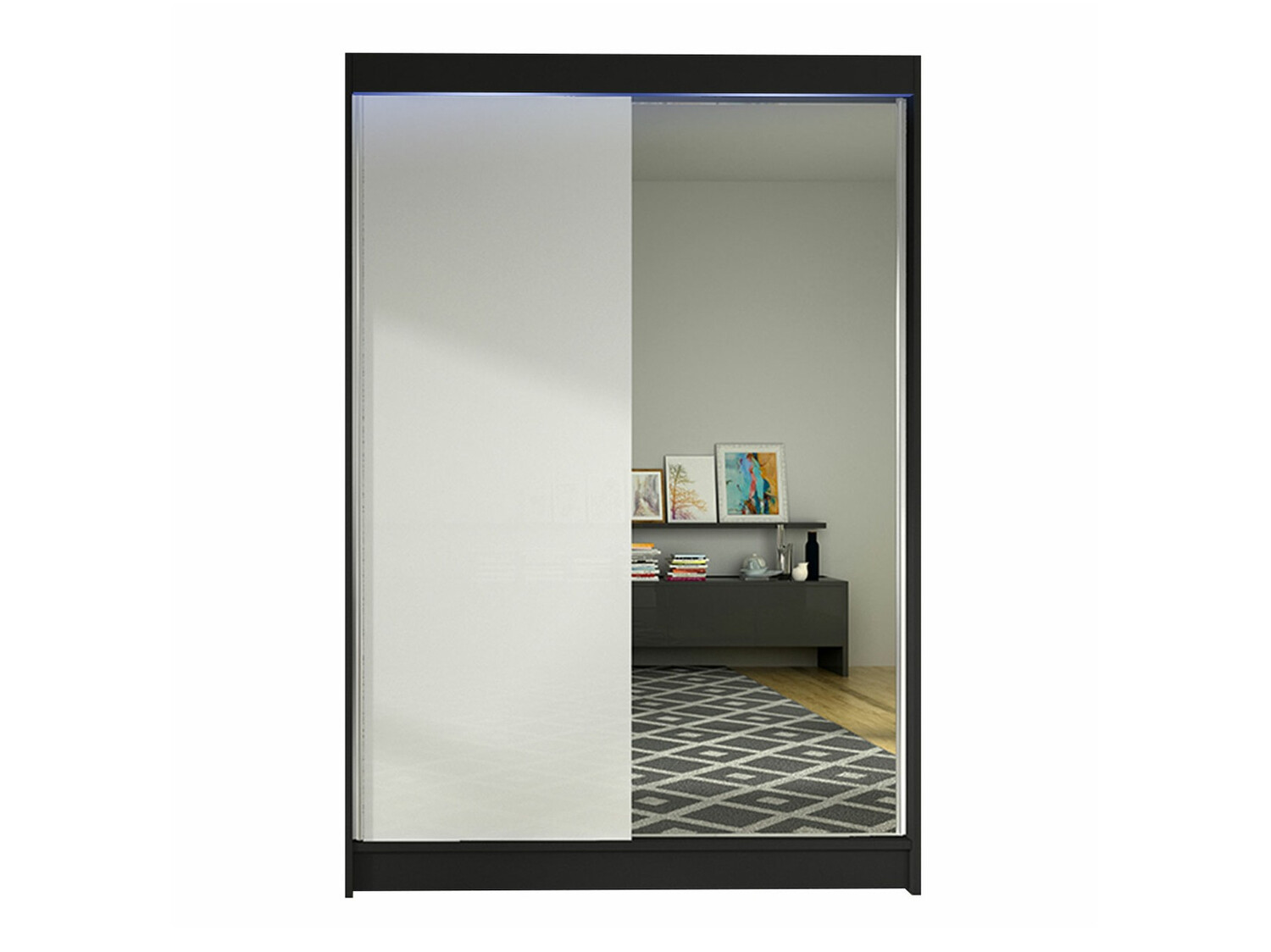 Armoire Closico Salvor I (Noir + Blanc)