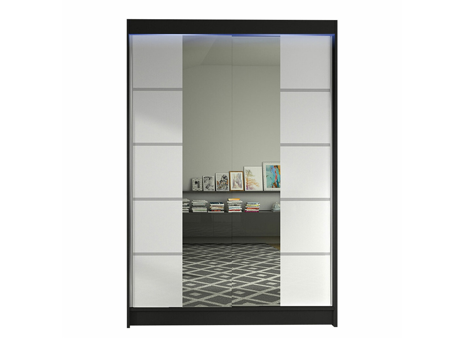 Armoire Closico 151 (Noir + Blanc)