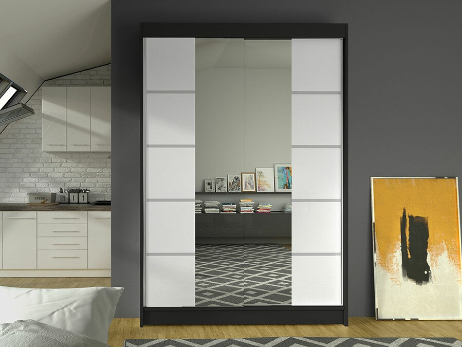Armoire Closico Salvor V (Noir + Blanc)