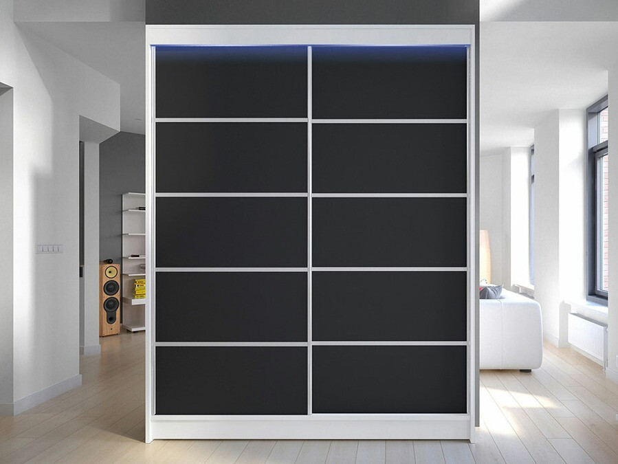 Armoire Closico Vastor IV (Blanc + Noir)