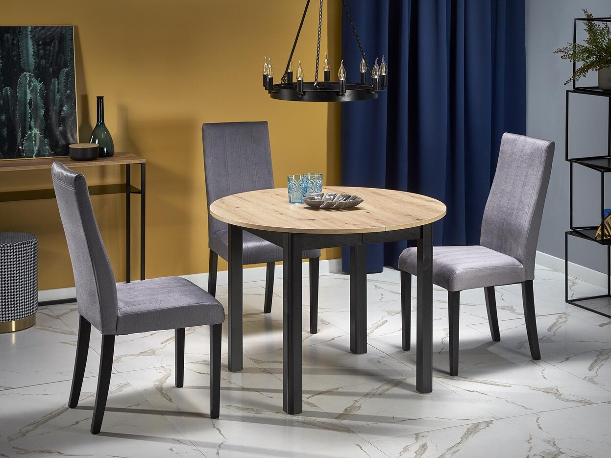 Table Houston 961 (Chêne Artisan + Noir)