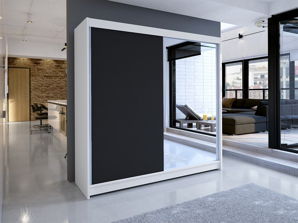 Armoire Closico Cavaris I (Blanc + Noir)