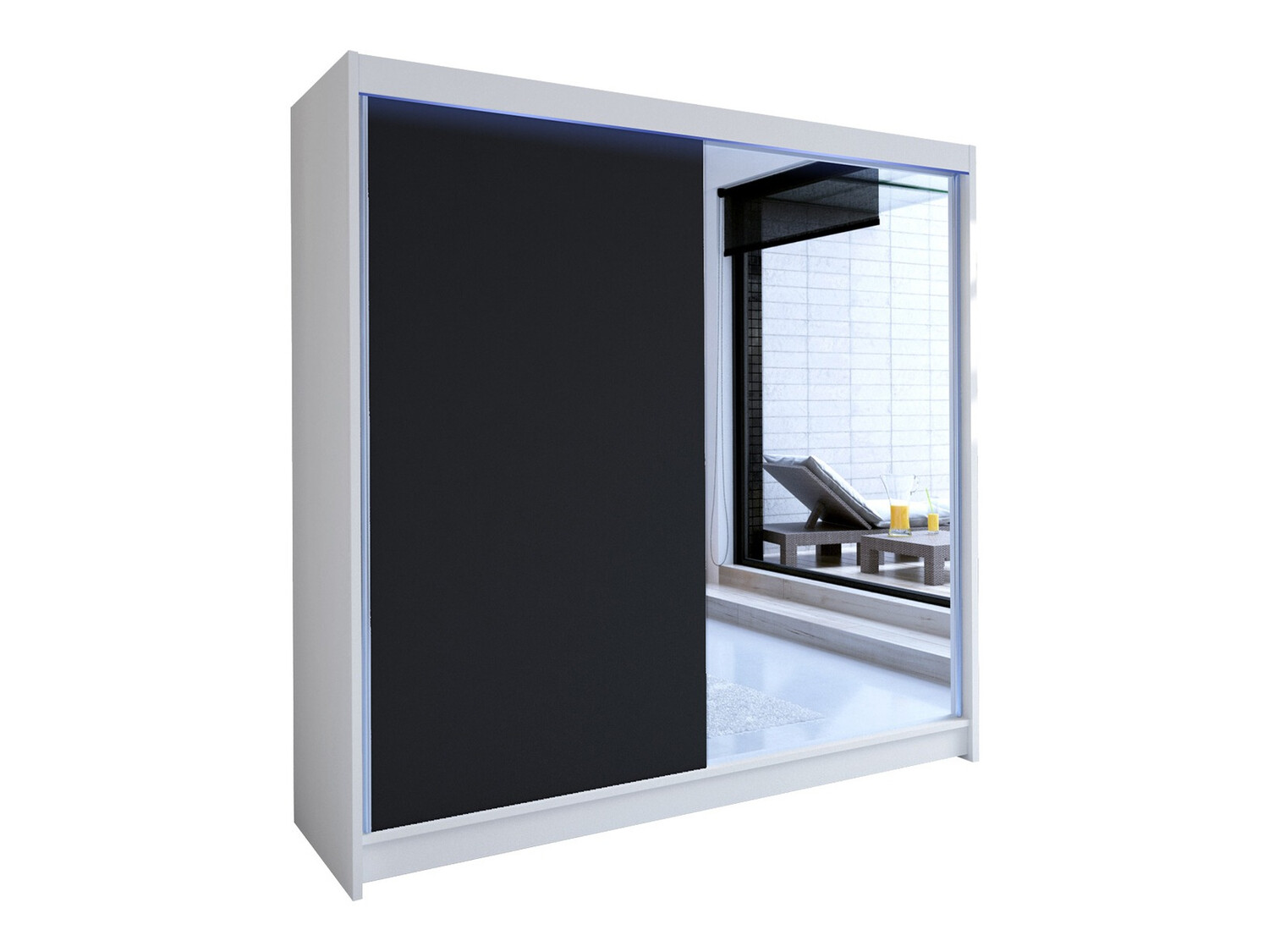 Armoire Closico Cavaris I (Blanc + Noir)