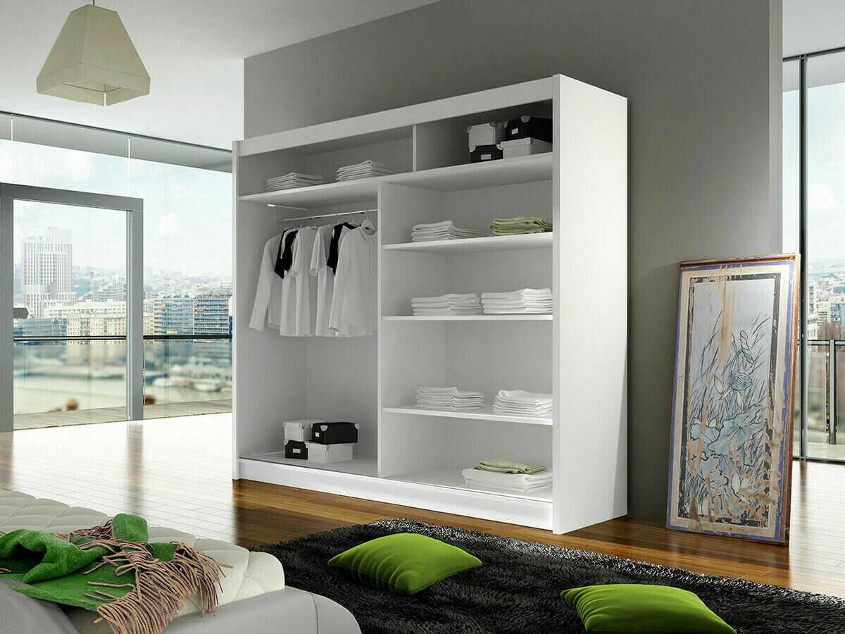 Armoire Closico Cavaris I (Noir + Blanc)