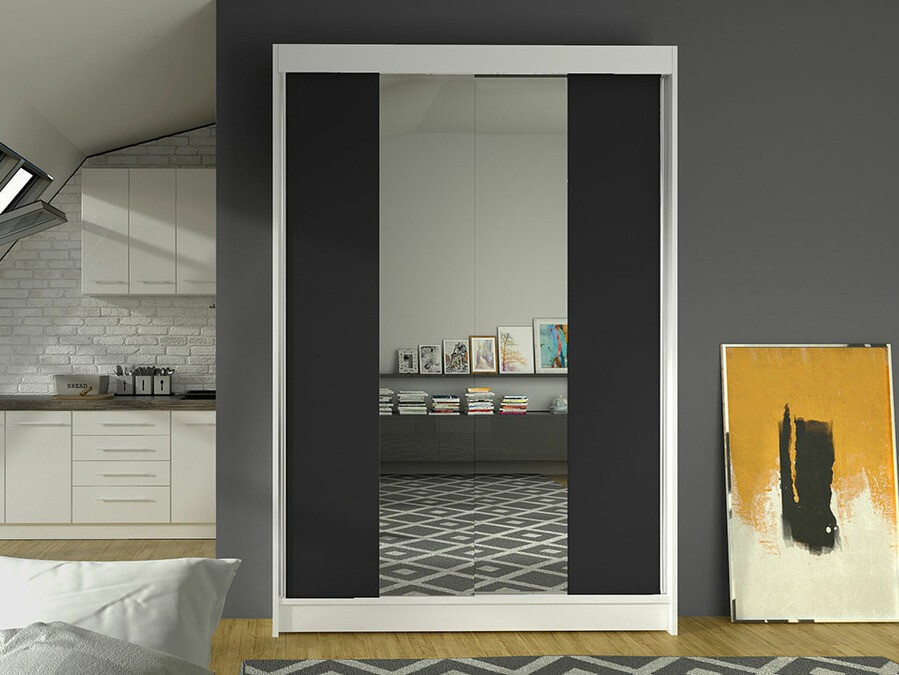 Armoire Closico Salvor II (Blanc + Noir)